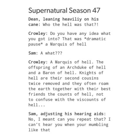 Supernatural Tumblr Textpost Destiel Cockles Funny Lol Gag