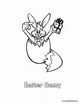 Bunny Cracked Egg Coloring Color Hellokids Print Easter Pages sketch template