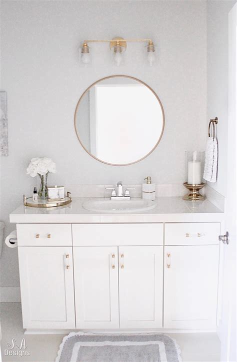 Bright White Guest Bathroom Transitional And Elegant