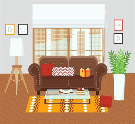 interior   living room  vector art  vecteezy