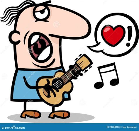 man singing love song  valentines day royalty  stock