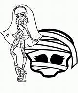 Coloring Nile Cleo Pages Library Monster High sketch template