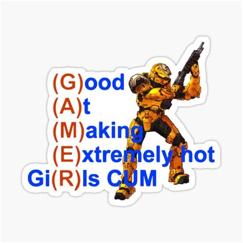 Good At Making Extremely Hot Girls Cum Funny Gamer Sticker For Sale
