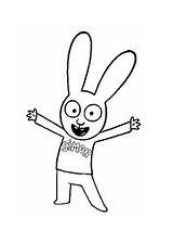 Simon Rabbit Coloring Pages Little Coloriage sketch template