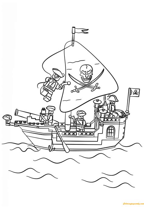 lego pirate ship coloring page  printable coloring pages