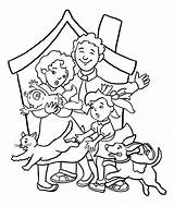 Family Pages Colouring Coloring Print Printable Color sketch template