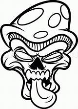 Trippy Dope Shroom Wonderland Psychedelic Cracked Skulls Clipartmag Coloriages Gangster sketch template