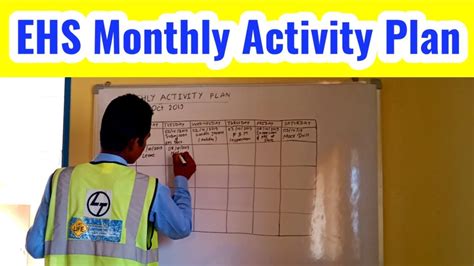 safety plan monthly activity plan youtube