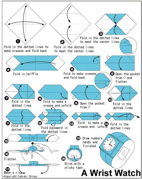 origami clock   paper step  step instructions
