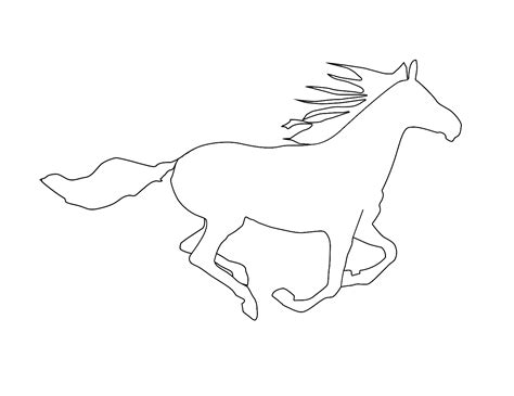 printable horse outline   printable horse outline png