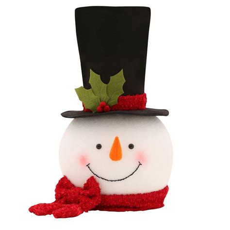 home accents holiday   snowman tree topper txf  home depot