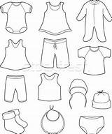 Clothes Baby Coloring Pages Clothing Printable Kids Templates Boy Patterns Print Clipart Colouring Clip Doll Felt Prints Paper Color Clothe sketch template
