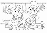 Coloring Cooking Pages Baking Kids Cook Printable Cookies Unisex Bakery Colouring Drawing Bake Sheets Color Kitchen Culinary Arts Utensils Food sketch template