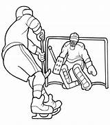 Coloring Pages Hockey Kids Color sketch template