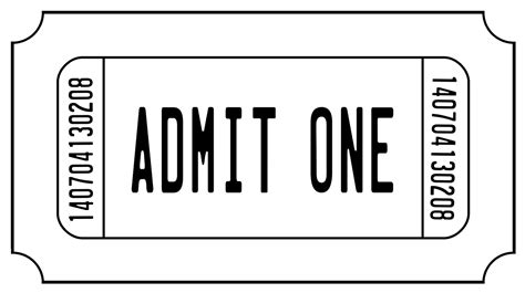 printable  ticket template clipart