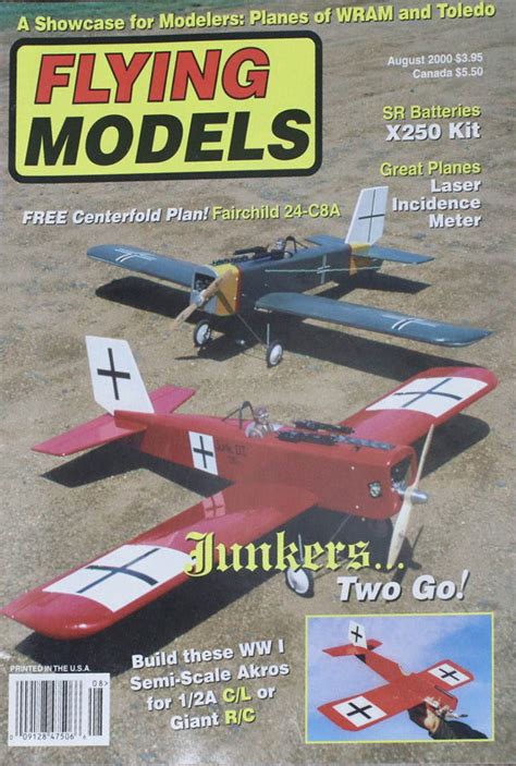 flying models august 2000 a showcase for modelers planes of w