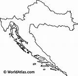 Croatia Outline Map Blank Country Worldatlas Europe Maps Islands Clip Vector Clipart Cities Countries Coloring Atlas Clker Hr sketch template