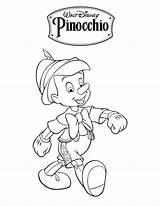 Colouring Pinocchio sketch template