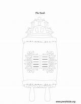 Torah Simchat Shavuot Chabad sketch template
