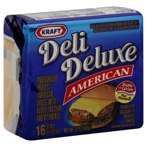 kraft deli deluxe cheese american singles  ct