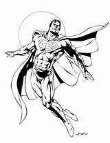 Superman Coloring Kids Color Pages Incredible Print Super sketch template