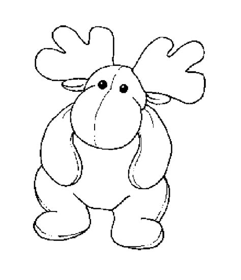 coloring activity pages moose beanie baby coloring page