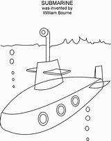 Submarine Marin Kapal Selam Coloriages Mewarnai Inventions Coloringhome sketch template