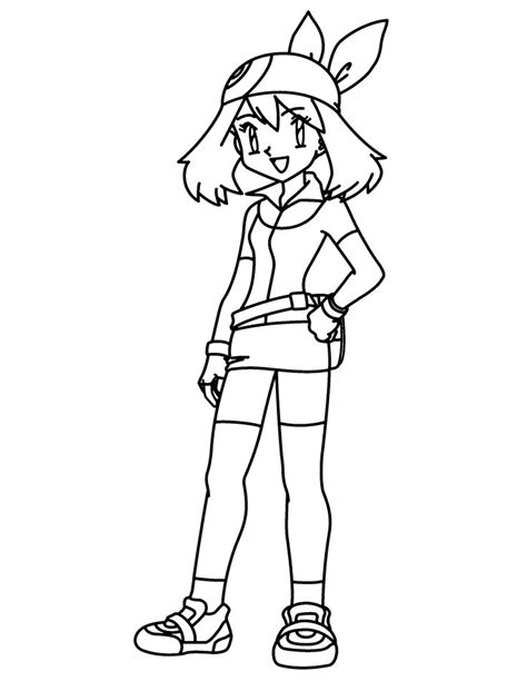 pokemon trainer coloring page