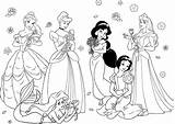 Princess Coloring Pages Disney Printable Color Kids Clipart Library sketch template