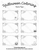 Halloween Name Tags Coloring Tag Template Printable Pages Nametagjungle Place Labels Templates Color Cards Print School Names Cute Description sketch template