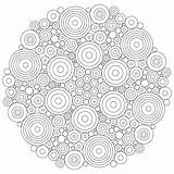 Coloring Mandala Pages Mandalas Circles Adult Colouring Circle Paste Cercles Label Print sketch template