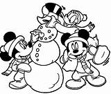 Coloring Winter Pages Printable Snowman Disney Kids Mickey Mouse Year Print Wecoloringpage Sheets Activity Friends Years Visit Simple sketch template