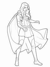 Supergirl sketch template