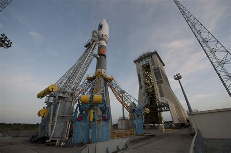 russian soyuz poised  st blastoff  europes  south american spaceport universe today