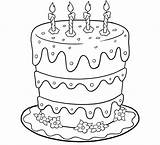 Cake Coloring Birthday Chocolate Pages Color Happy Drawing Designs Getdrawings Getcolorings Printable Cakes Ca sketch template