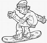 Coloring Pages Winter Clip Snowboarding Snowboard Printable Color Filminspector Getcolorings sketch template
