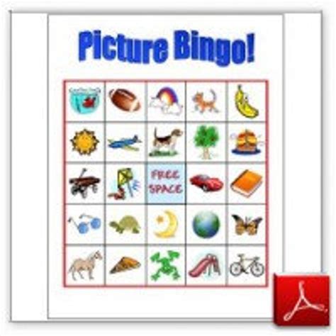 printable picture bingo cards  toddlers  preschoolers etsy