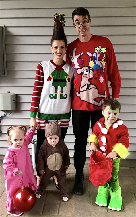 grinch themed family halloween costumes   green robe