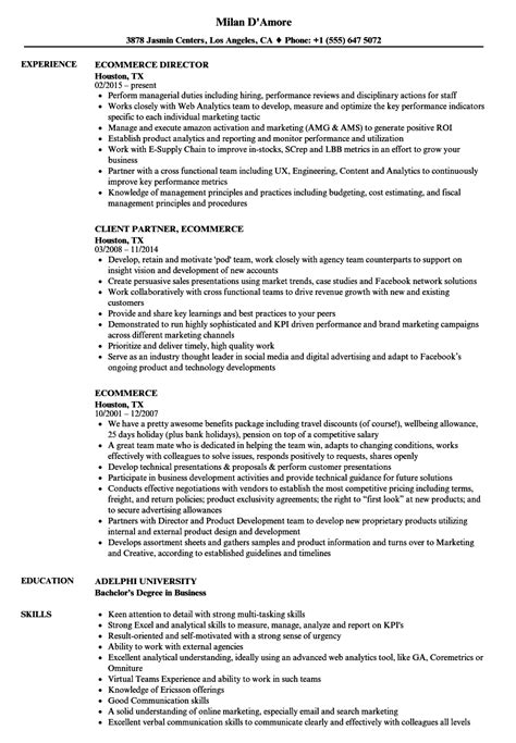 ecommerce resume samples velvet jobs