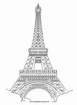 Eiffel Torre Disegno Colorare Parigi Statua Caduta Libertà Disegnidacolorare sketch template