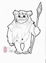 Ewok Coloring Pages Printable Color Excellent Comments Getcolorings Getdrawings sketch template