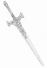 Sword Excalibur Tattoo Tattoos Drawing Celtic Viking Swords Drawings Coloring Pages Cool Espada Dagger Tribal Line Paintingvalley Google Skull Detailed sketch template