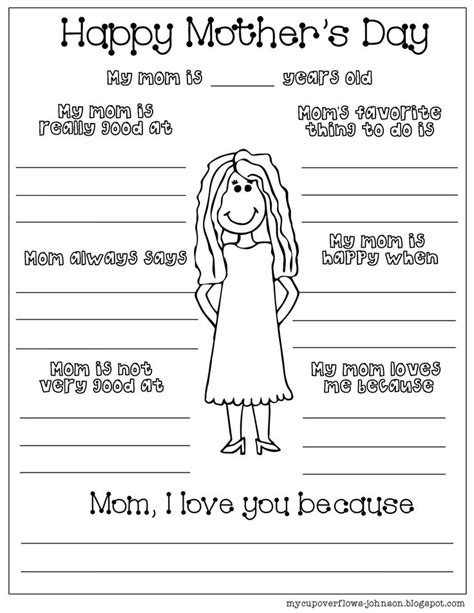 mothers day theme worksheet preschool mothers day coloring pages