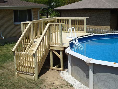 Above Ground Pool Decks Pool Deck Plans Small Backyard Pools