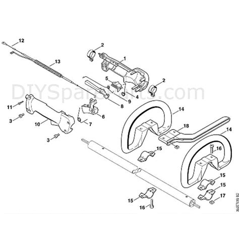 stihl fs  brushcutter fs parts diagram  handle