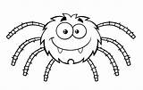 Aranha Colorir Aranhas Spiders Animais Smiling Desenhar Araña Fangs Dangling sketch template