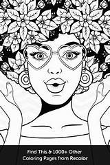 Coloring Pages Pop Adult People Girl Colouring Para Books Drawing Book Recolor Girls Afro Printable Fun Color Dibujos Arte Colorear sketch template