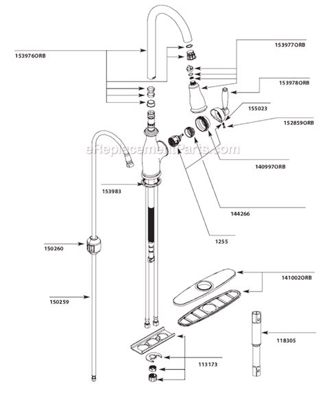 moen orb parts list  diagram ereplacementpartscom