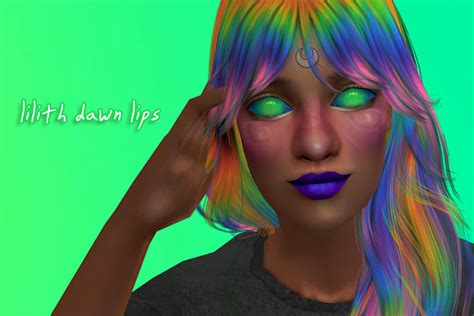 swatchatlilith sims dawn lips   modified alpha recolored
