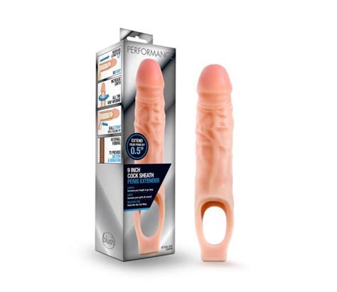 Performance 9 Inches Cock Sheath Penis Extender Beige On